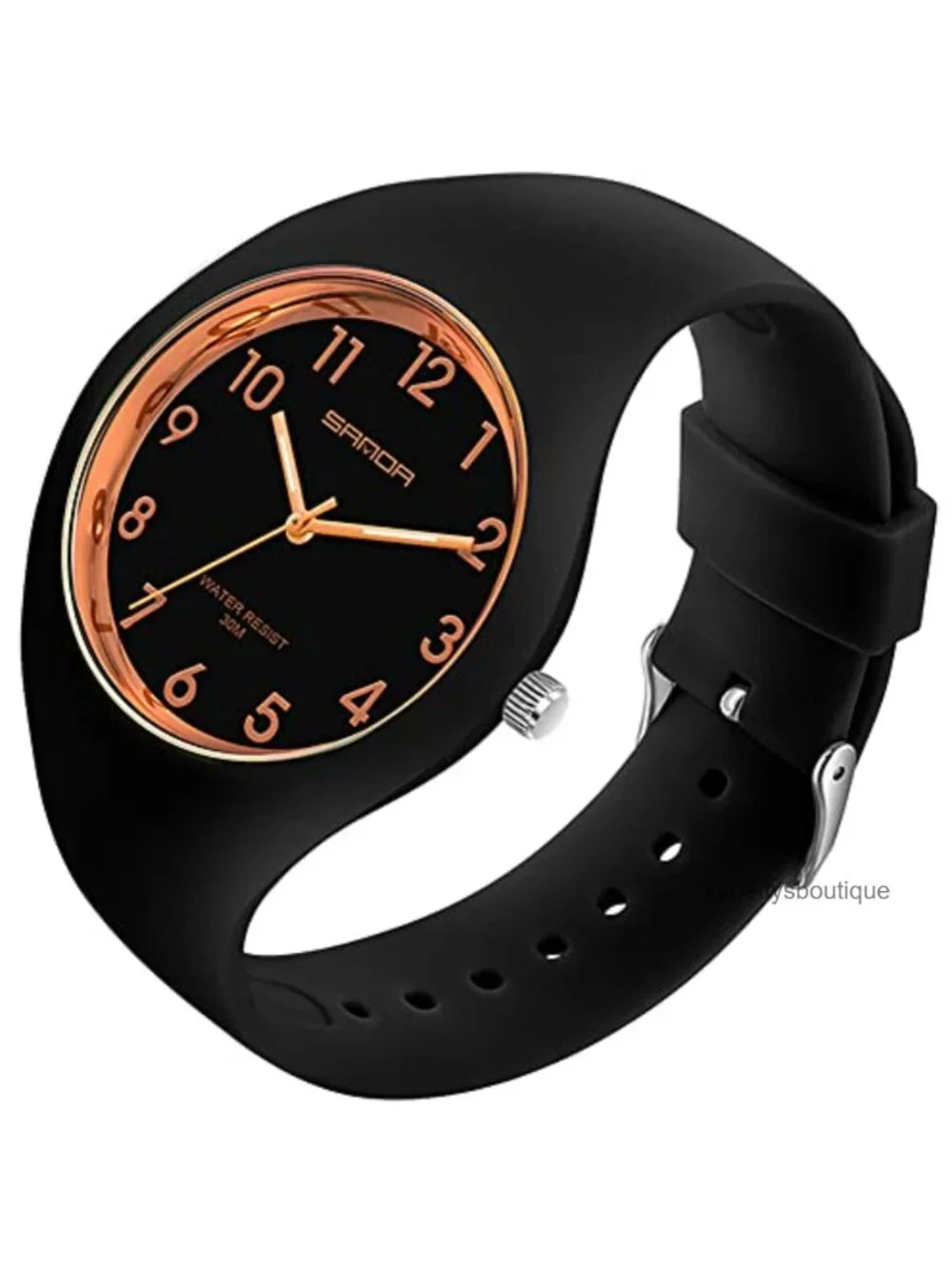 Silicone Strap Quartz Analog Watch Waterproof 3ATM Japanese Movement
